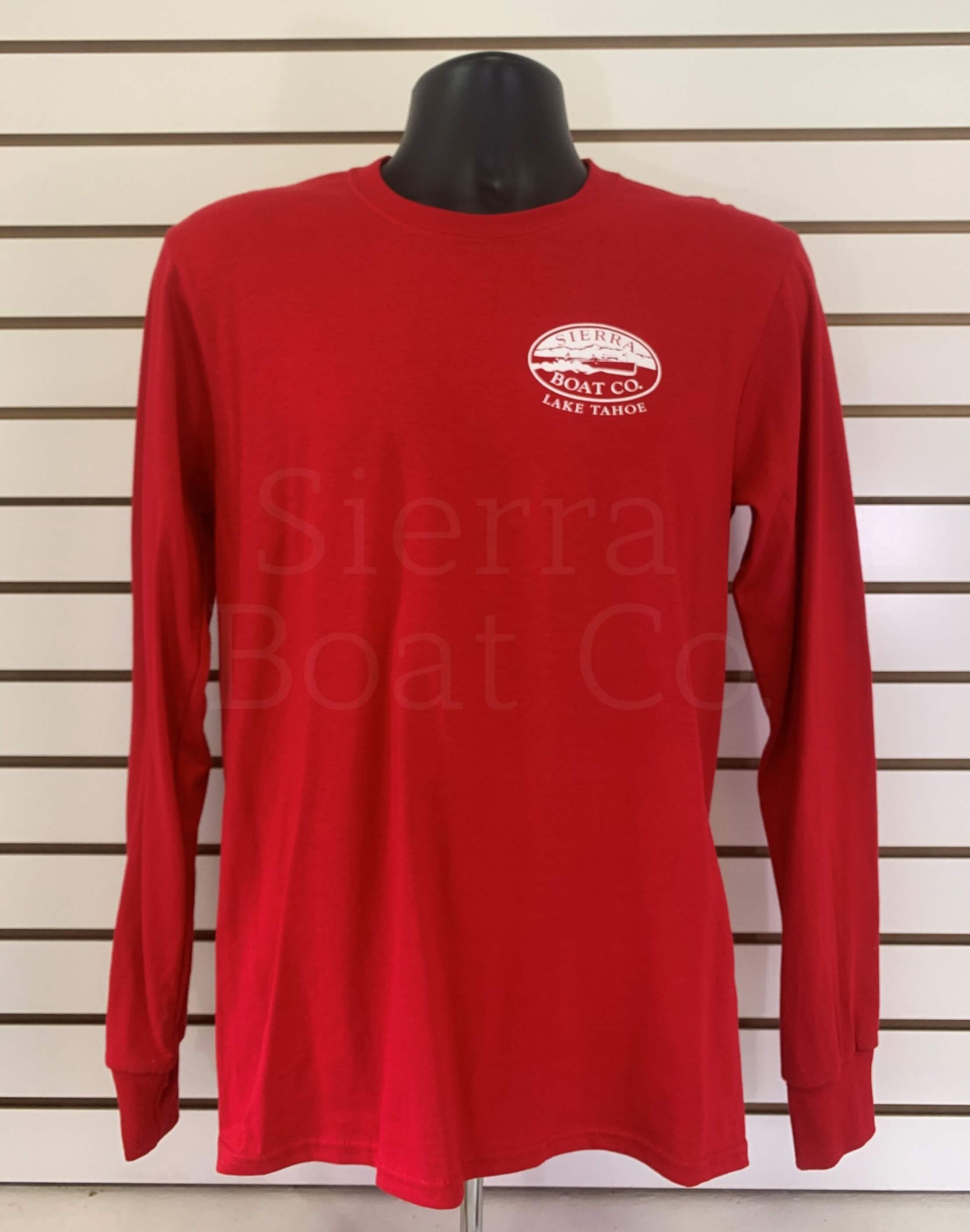 Classic Company Boat - red long sleeve T-shirt. Sierra