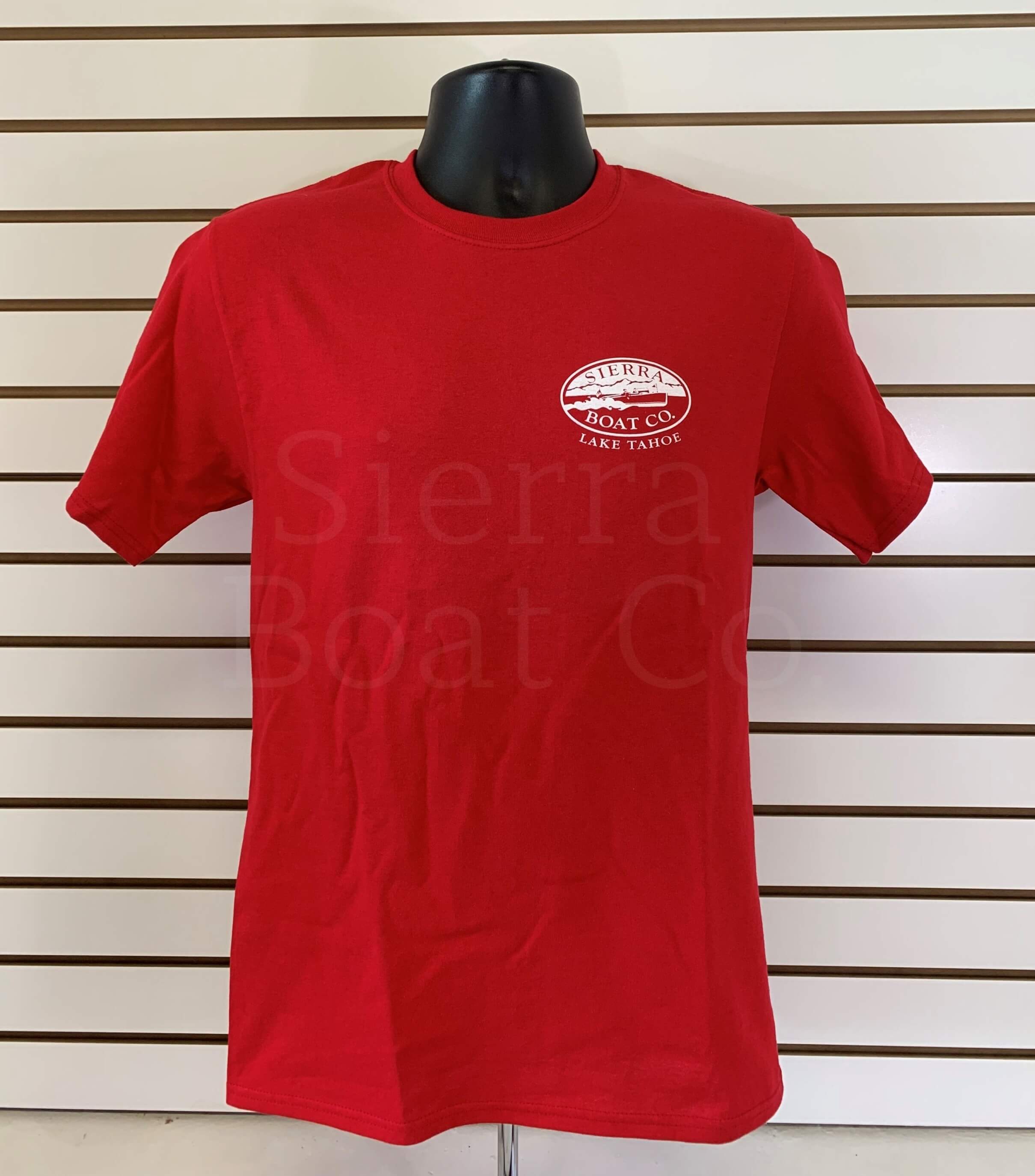 Classic red T-shirt. Boat - Sierra Company